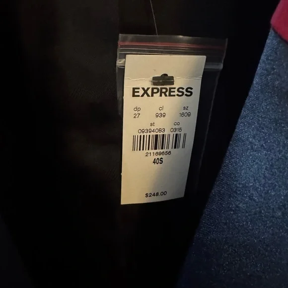 Express Velvet Red and Black Blazer Sport Coat